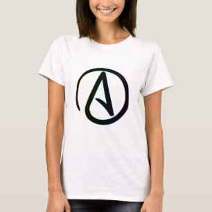 Camiseta Ateo oscuro del arco iris