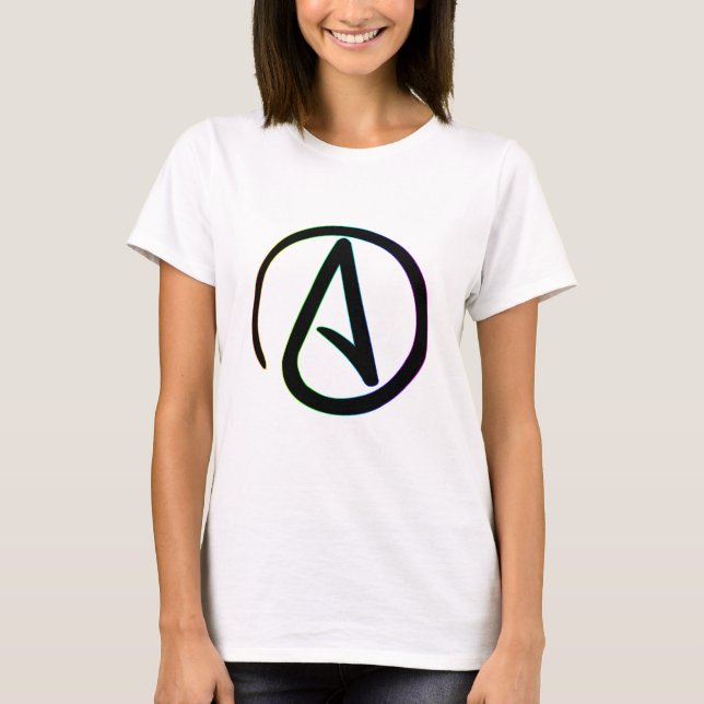 Camiseta Ateo oscuro del arco iris (Anverso)