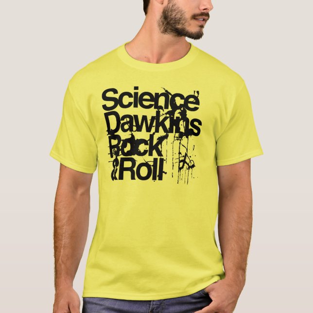 Camiseta Ateo - roca y rollo de los dawkins de la ciencia (Anverso)