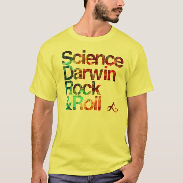 Camiseta Ateo - roca y rollo de los dawkins de la ciencia (Anverso)
