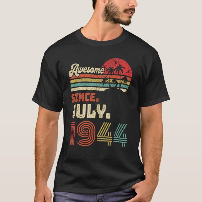 Camiseta Aterrador de 78 años desde julio de 1944 78º cumpl (Anverso)