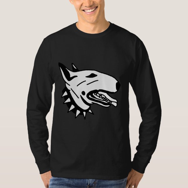 Camiseta Aterrador De Toros Con Un Collar Arajado Negro (Anverso)