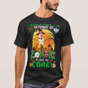 Camiseta Aterrador Empújate Frente A Los Zombies Para Salva