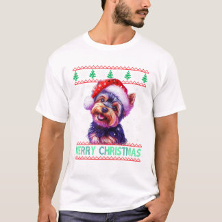 Camiseta Aterrador Santa Hat Ugly Xmas