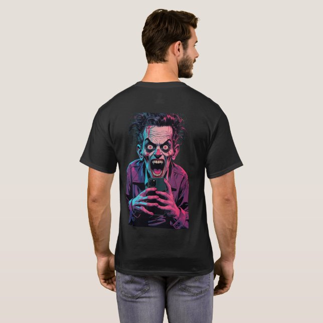 Camiseta aterradora en Halloween (Reverso completo)