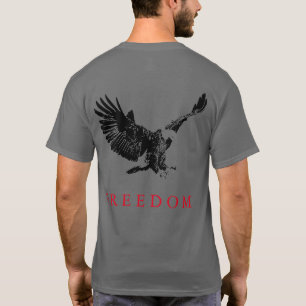 Camiseta Aterrizaje de águilas en blanco y negro de arte po