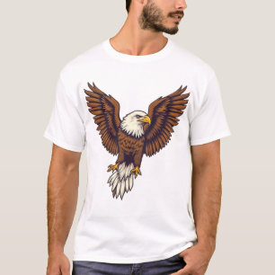 Camiseta Aterrizaje de águilas estilizado - Ilustracion grá