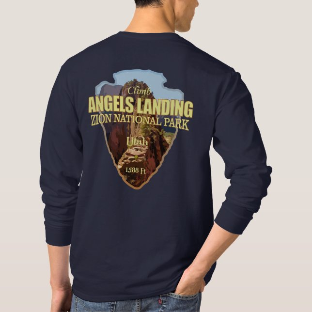 Camiseta Aterrizaje de ángeles (punta de flecha) (Reverso)