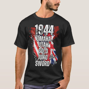 Camiseta Aterrizaje en Normandía de OMAHA UTAH ORO JUNO SWO