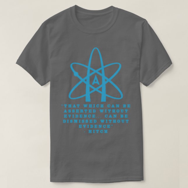 Camiseta Atheism quote Hitchens  (Diseño del anverso)