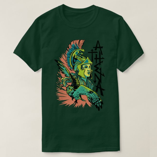 Camiseta Athena, Monstruos Griegos Antiguos De La Mitología (Diseño del anverso)