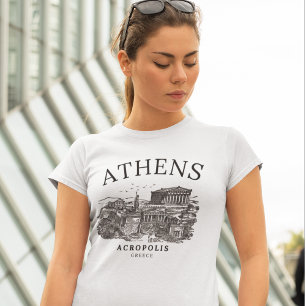 Camiseta Athens Grecce  Acropolis Vintage scene