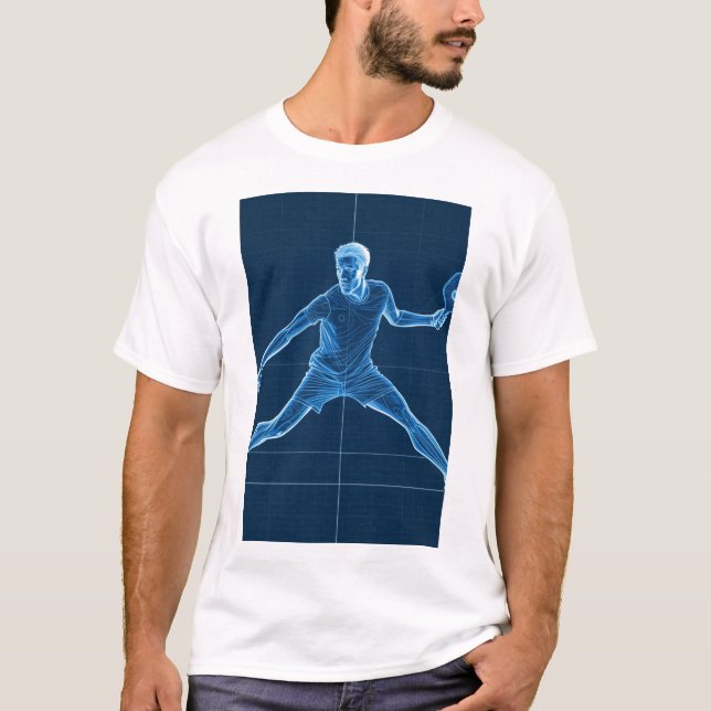 Camiseta Athlete Digital Illustration Blueprint (Anverso)