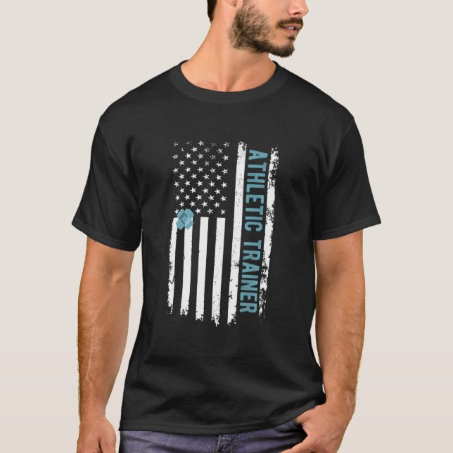 Camiseta Athletic Trainer Us Flag Athletic Training (Anverso)
