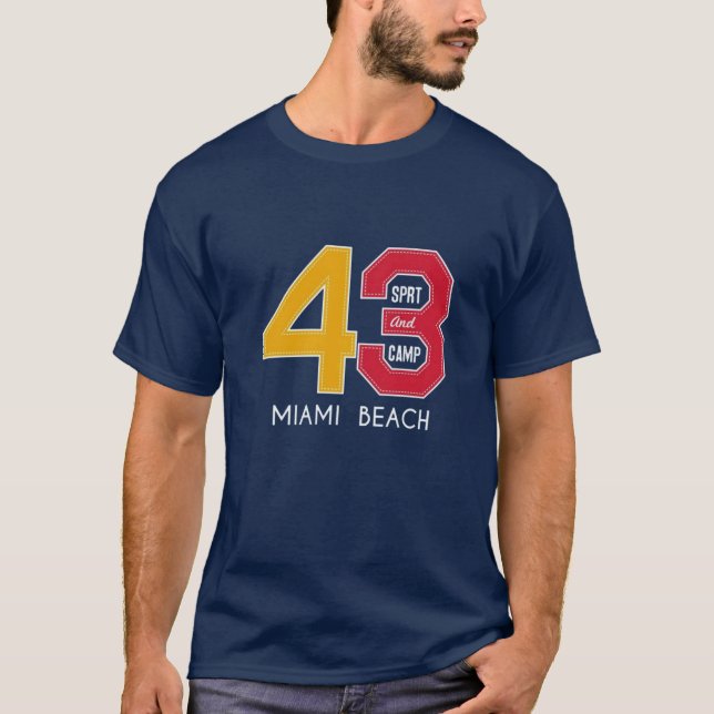 Camiseta Athletic varsity Miami Beach Florida (Anverso)