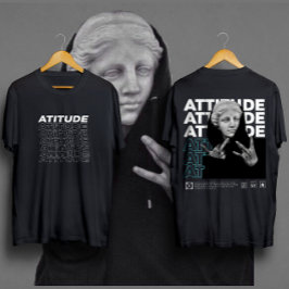 Camiseta ATITUDE Michelangelo estilo gráfico David Classic