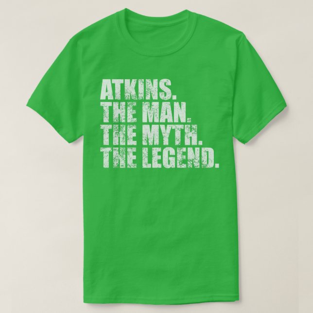 Camiseta Atkins Atkins Nombre de la familia Atkins Apellido (Diseño del anverso)