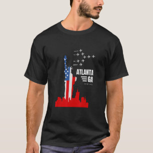 Camiseta Atlanta GA Estatua de la bandera de la libertad no