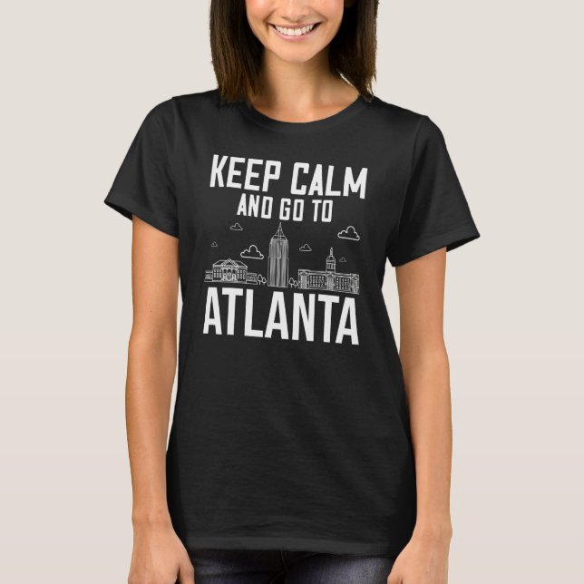 Camiseta Atlanta Georgia City Skyline Map Travel (Anverso)