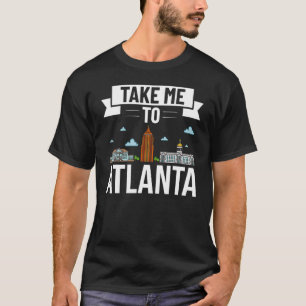 Camiseta Atlanta Georgia City Skyline Map Viajes