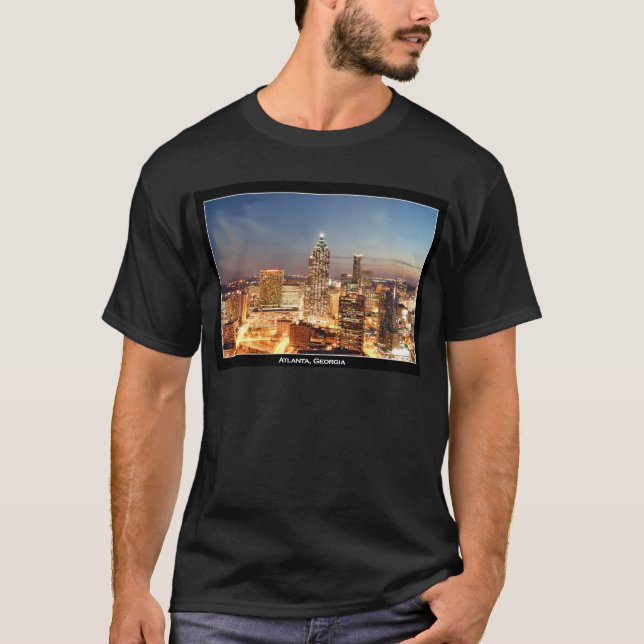 Camiseta Atlanta, Georgia en la noche - horizonte hermoso (Anverso)