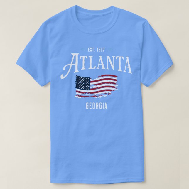 Camiseta Atlanta Georgia GA Patriotic USA Flag Old Glory TS (Diseño del anverso)