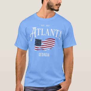Camiseta Atlanta Georgia GA Patriotic USA Flag Old Glory TS