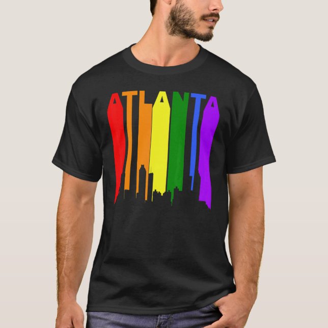 Camiseta Atlanta Georgia Lgbtq Orgullo Gay Esquina Arcoiris (Anverso)