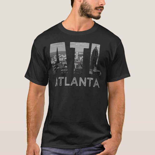 Camiseta Atlanta Georgia Skyline Cityscape Centro (Anverso)