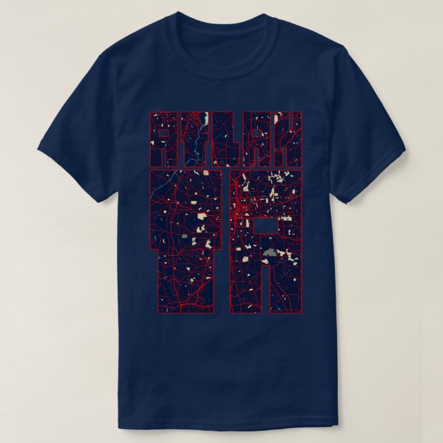 Camiseta Atlanta Georgia USA City Map Typography Hope TShir (Diseño del anverso)