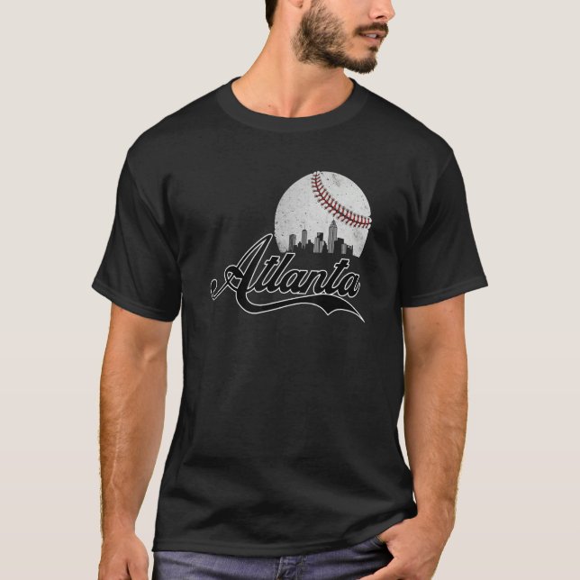 Camiseta Atlanta Skyline Atlanta Georgia Baseball Cityscape (Anverso)