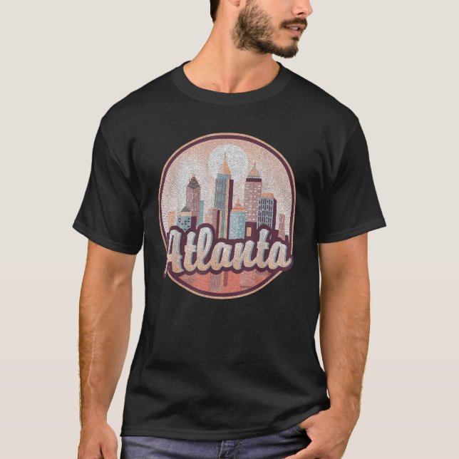 Camiseta Atlanta Skyline Tee Georgia Peach State Vac (Anverso)