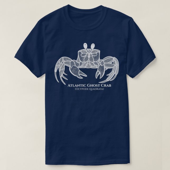 Camiseta Atlantic Ghost Crab with Names animal design on bl (Diseño del anverso)