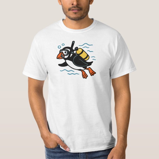 Camiseta Atlantic Puffin Diving (Anverso)