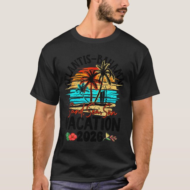 Camiseta Atlantis Bahamas 2026 Vacation Beach Matching Fami (Anverso)