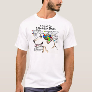 Camiseta Atlas amarillo del cerebro de Labrador