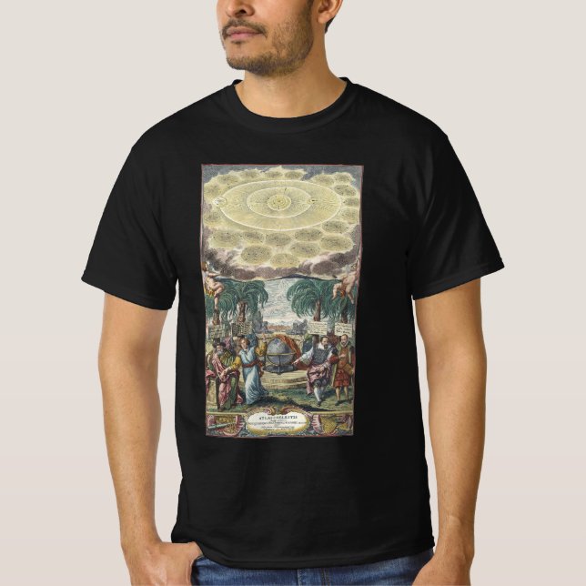 Camiseta Atlas Coelestis de Doppelmaier, Astronomía de époc (Anverso)