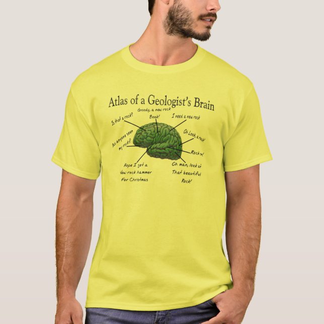 Camiseta Atlas de los regalos divertidos del cerebro de un (Anverso)