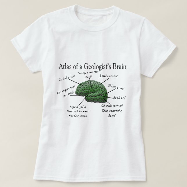 Camiseta Atlas de los regalos divertidos del cerebro de un (Diseño del anverso)