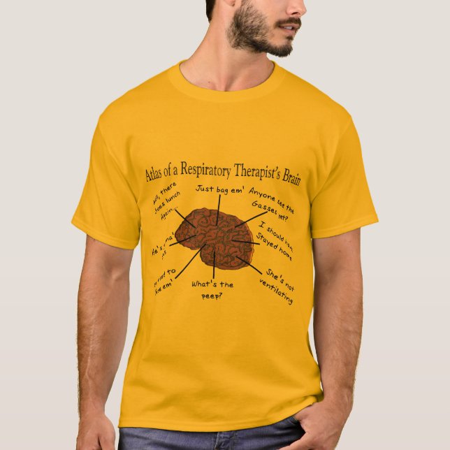 Camiseta Atlas de un cerebro II del terapeuta respiratorio (Anverso)