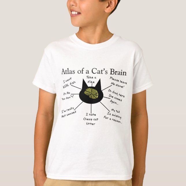 Camiseta Atlas del cerebro de un gato (Anverso)