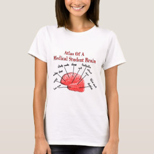 Camiseta Atlas del cerebro del estudiante de medicina