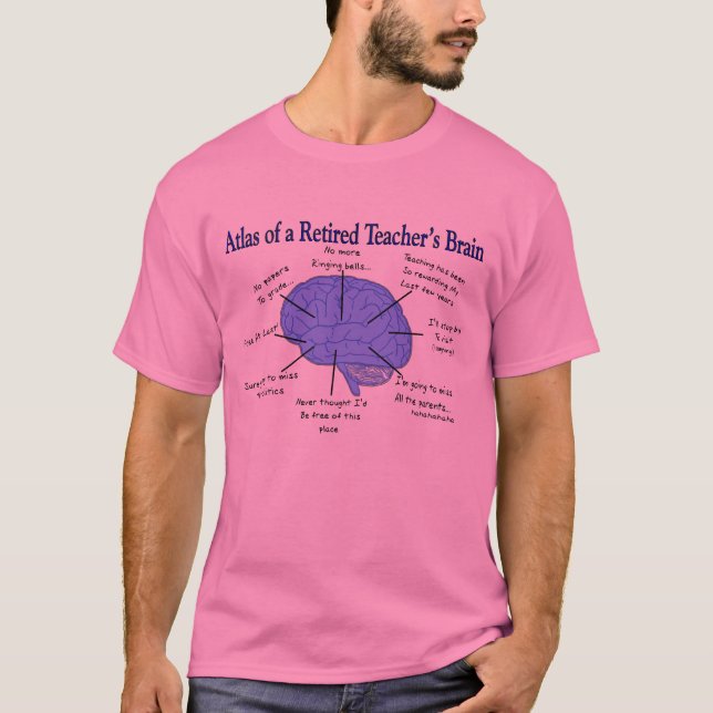 Camiseta Atlas del cerebro Gfits de un profesor jubilado (Anverso)