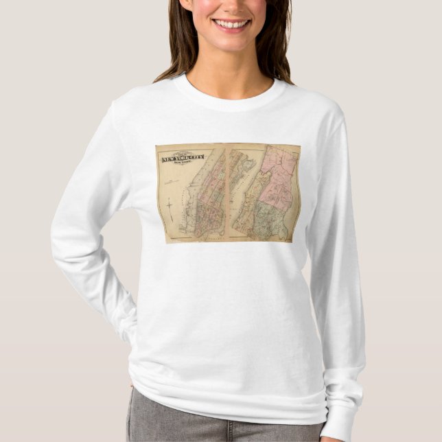 Camiseta Atlas del mapa de índice, la ciudad de Nueva York (Anverso)