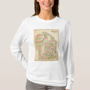 Camiseta Atlas del mapa de las tierras 5 de la madera