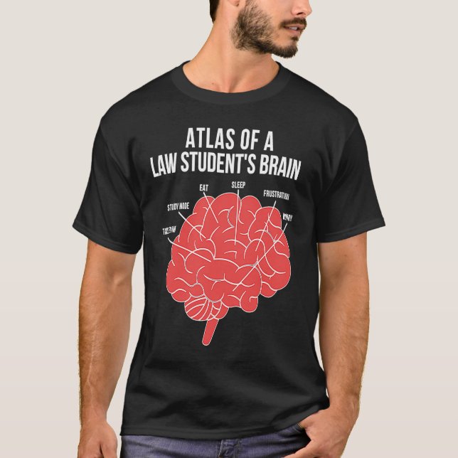 Camiseta Atlas Of A Law Student Brain Law School Lawyer To  (Anverso)