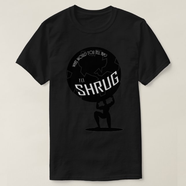 Camiseta Atlas Shruged Ayn Rand (Diseño del anverso)