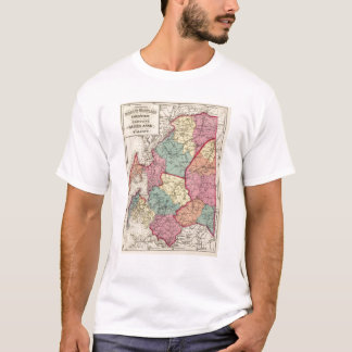 Camiseta Atlas topográfico de los condados de Maryland