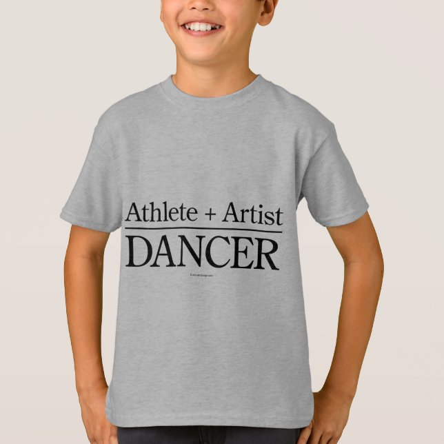 Camiseta Atleta + artista = bailarín (Anverso)