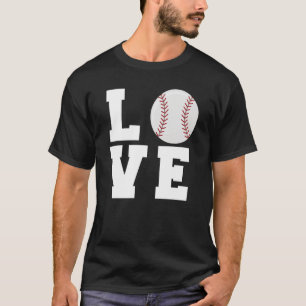 Camiseta Atleta de béisbol Love Mom Dad Coach Player Sport